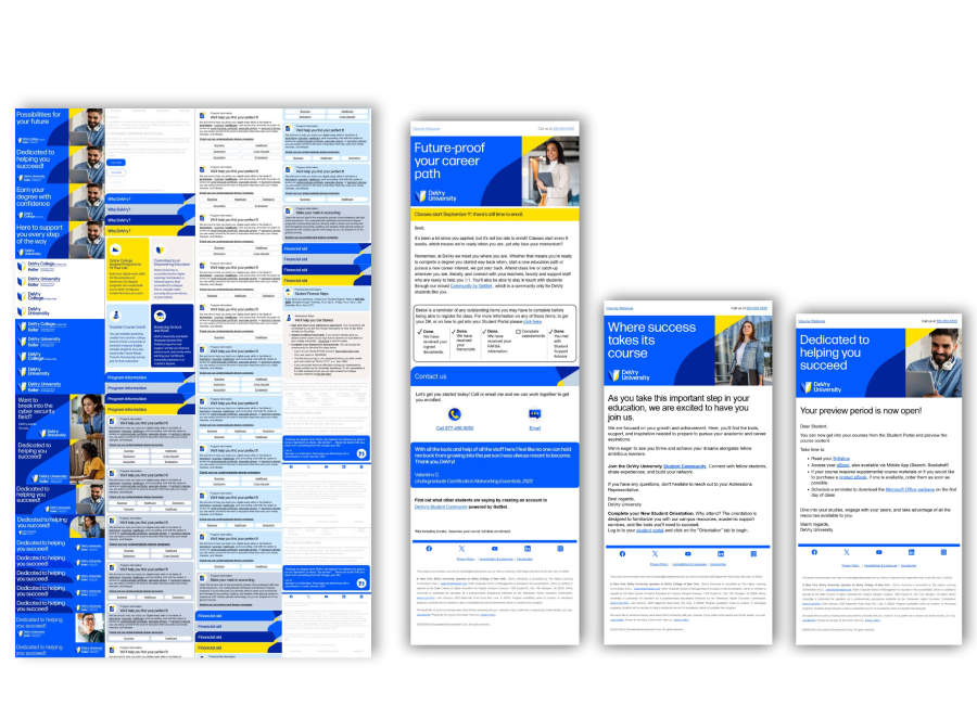 DeVry University Email Design library and Template Design