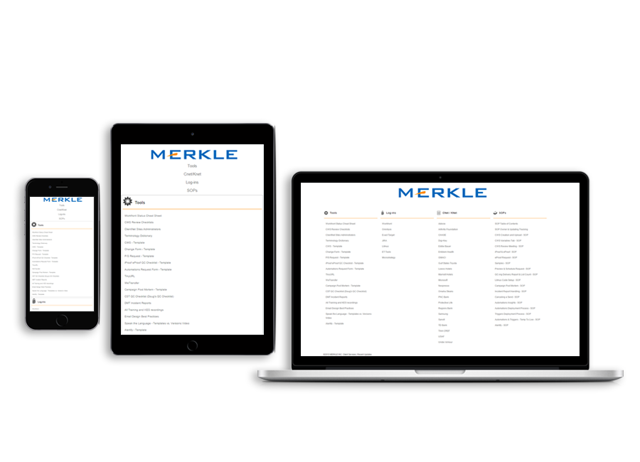 Merkle Inc, Client Services Site