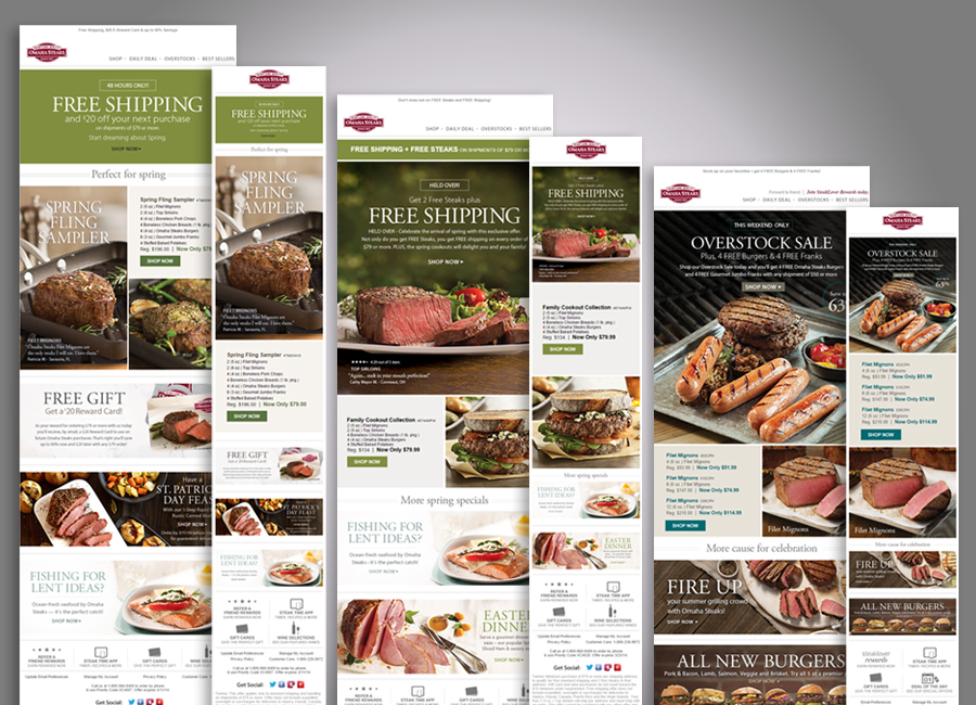 Omaha Steaks Email campaigns