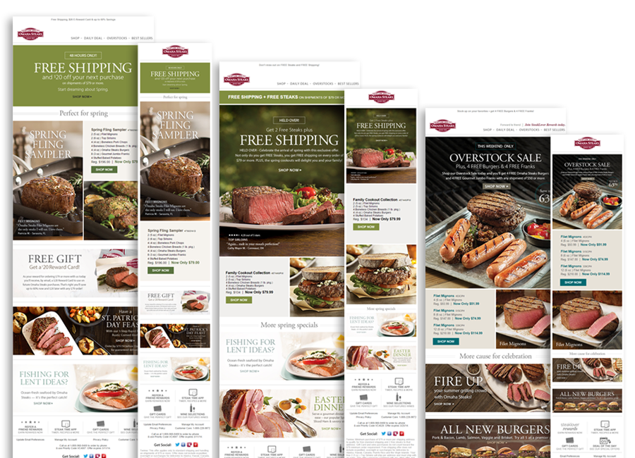 Omaha Steaks® HTML email